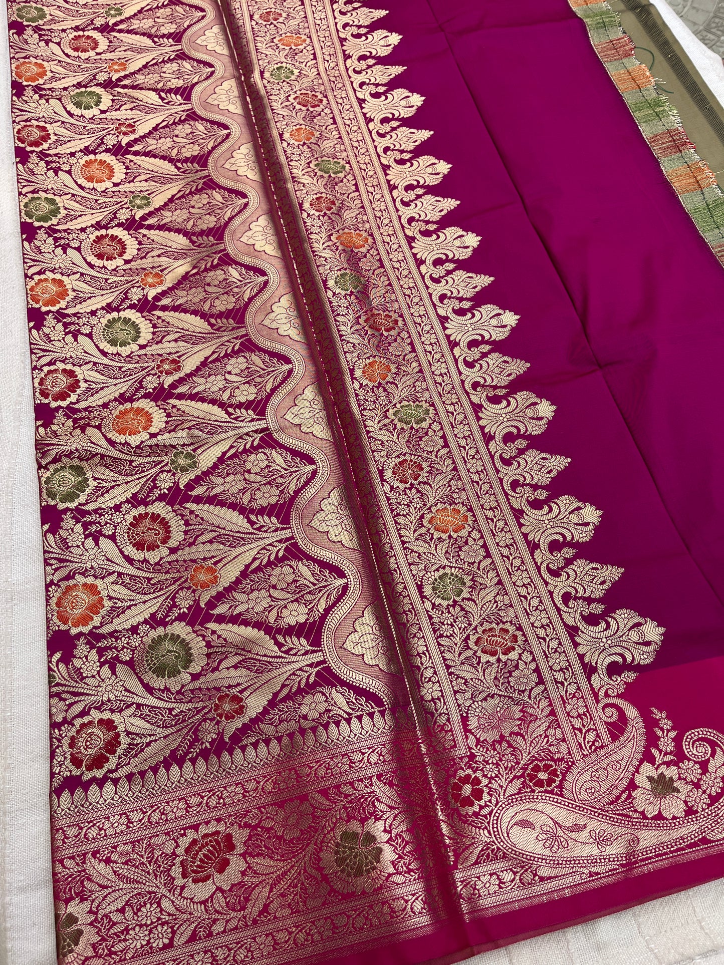Banarasi Soft Silk Saree - Beige-Pink