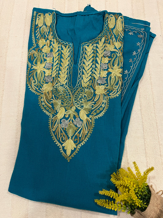 Kashmiri Aari Work Pheran - Sky Blue