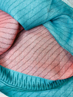 Quirky Linen Cotton Saree - Aqua Elephants