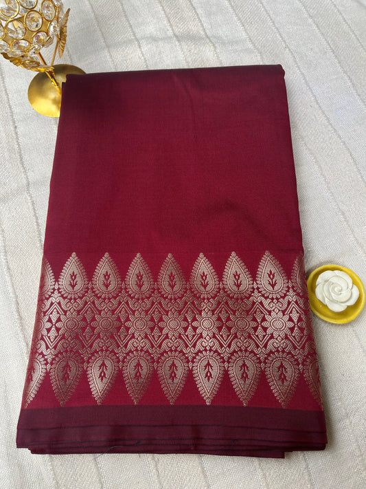 Banarasi Soft Silk Saree - Maroon