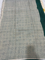 ‘Bindi Tales’ Handblock Mul Cotton Saree - Yellow on Off-white