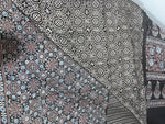 Ajrakh Modal Silk Saree - Black