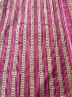 Lotus Handblock Mul Cotton Saree - Pink