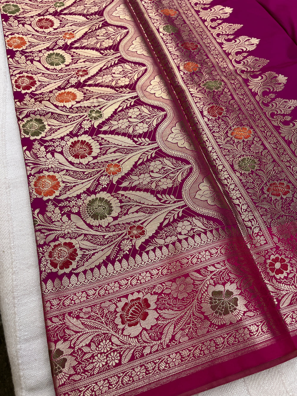 Banarasi Soft Silk Saree - Beige-Pink