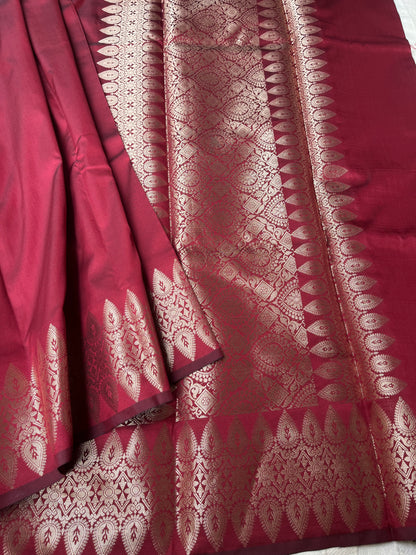 Banarasi Soft Silk Saree - Maroon