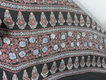 Ajrakh Modal Silk Saree - Black