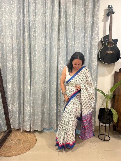 Cute Anna Quirky Mul Cotton Saree
