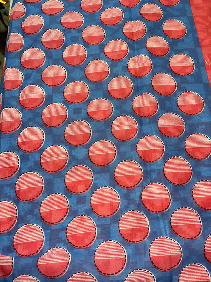 Pink Fish Quirky Mul Cotton Saree